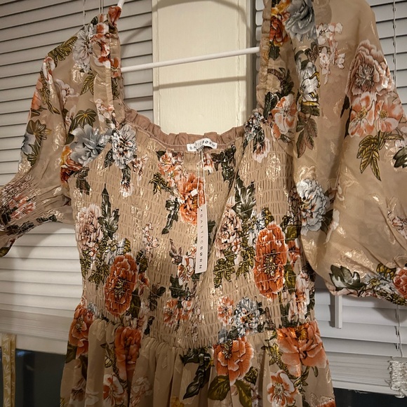 NWT Baltic Born Fabian Jacquard Midi Dress Dusty Mauve Size Medium - Picture 4 of 5